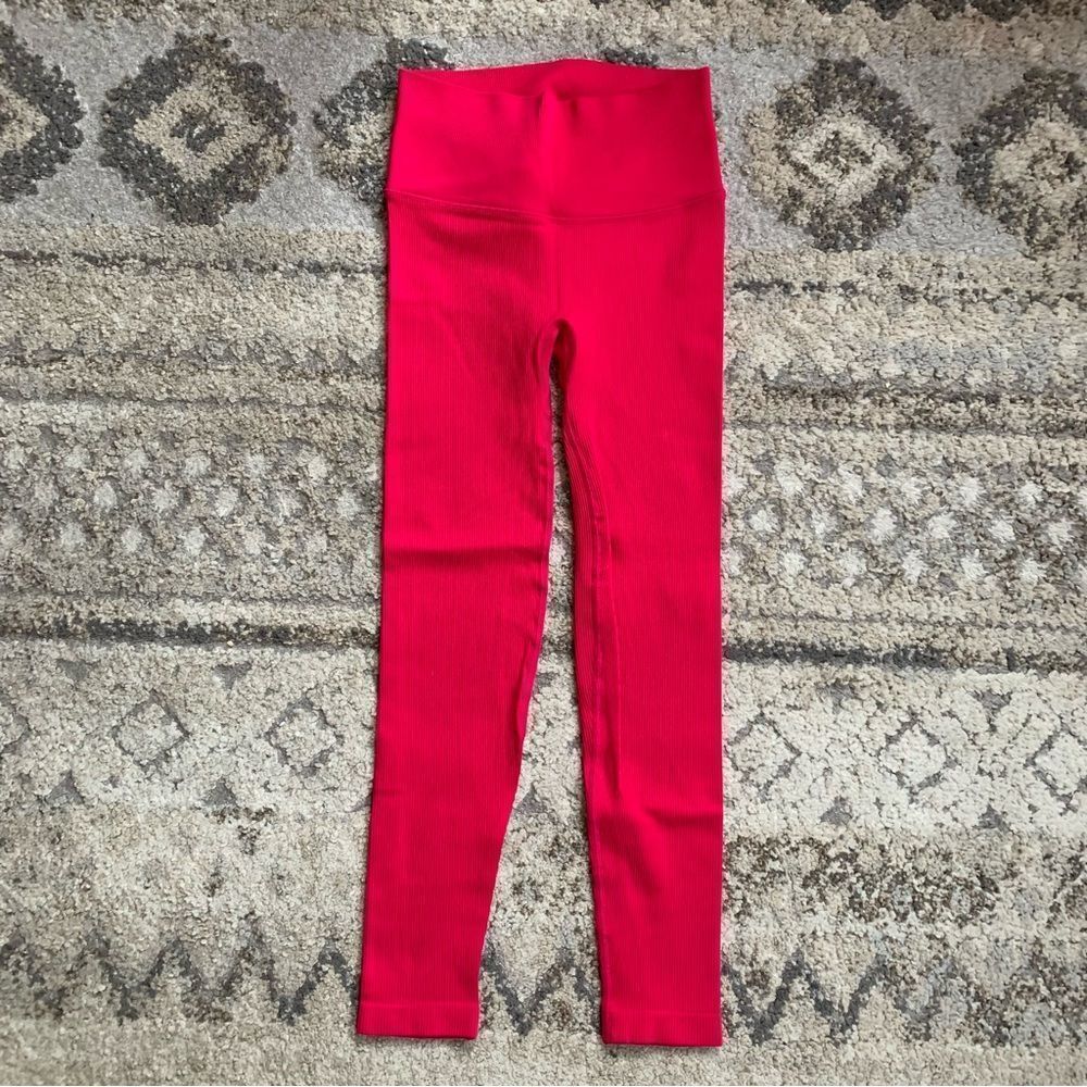 Victoria Sport Fuchsia Pink Ribbed Leggings XS